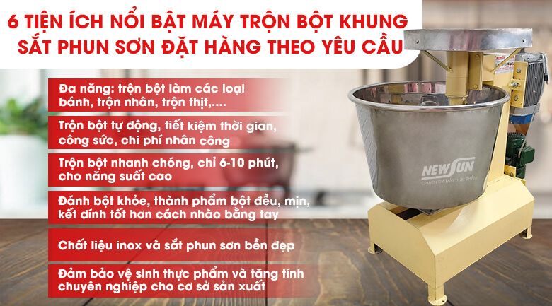 Lợi ích của máy trộn bột khung sắt phun sơn đặt hàng theo yêu cầu