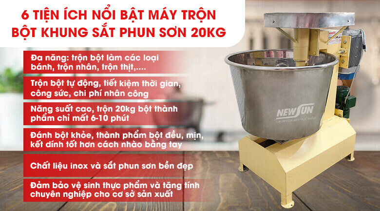 Lợi ích của máy trộn bột khung sắt phun sơn 20kg