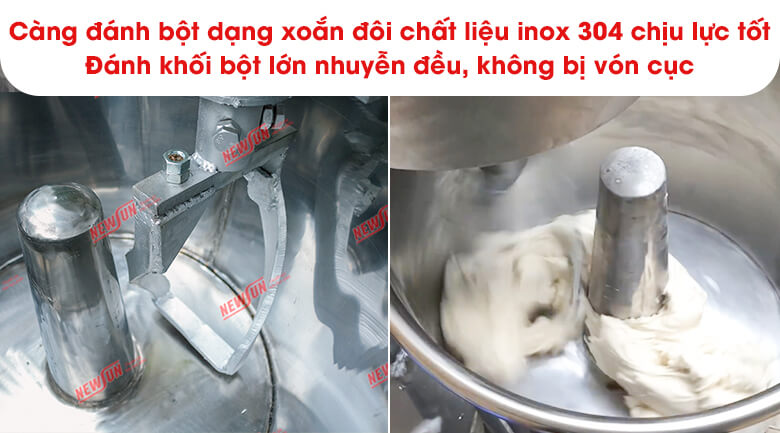 Càng đánh bột được làm bằng inox 304 chịu lực tốt 