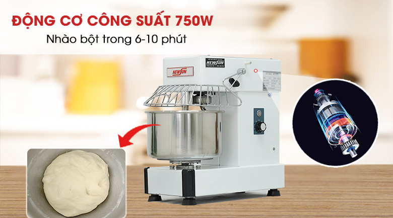 Động cơ công suất cao, nhào bột khỏe