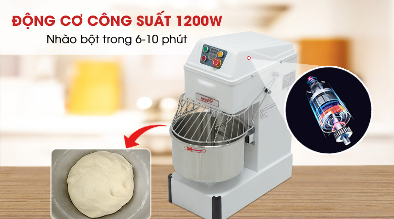 Động cơ công suất cao, nhào bột khỏe