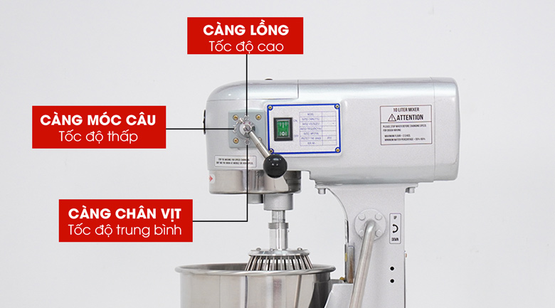 3 tùy chọn tốc độ từ thấp đến cao