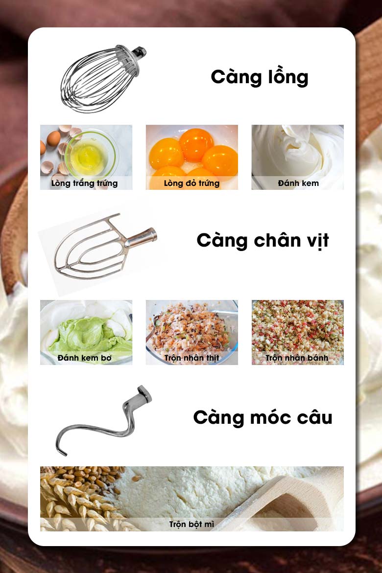 Sử dụng đa năng với bộ 3 càng đánh