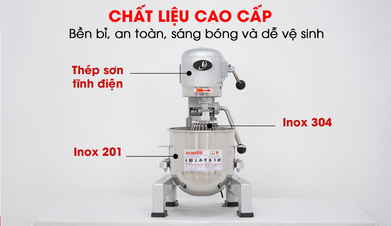 Cối trộn, càng đánh được làm từ chất liệu inox cao cấp