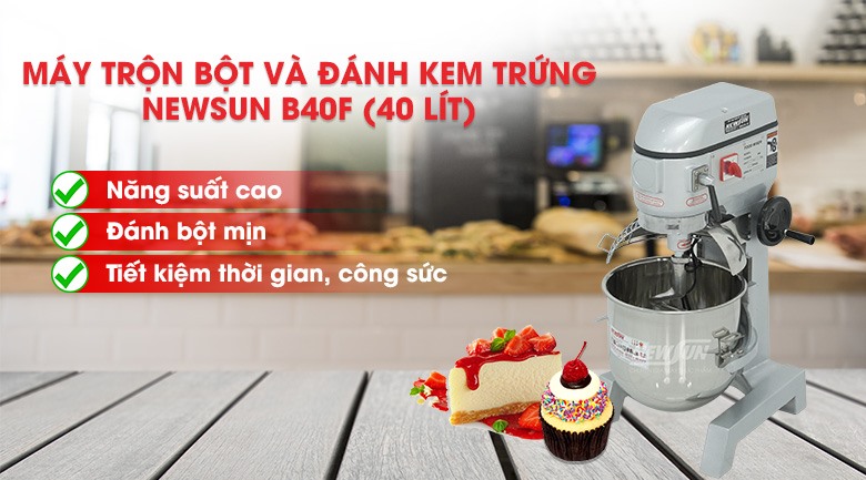 Máy trộn bột và đánh kem trứng B40F (40 lít)