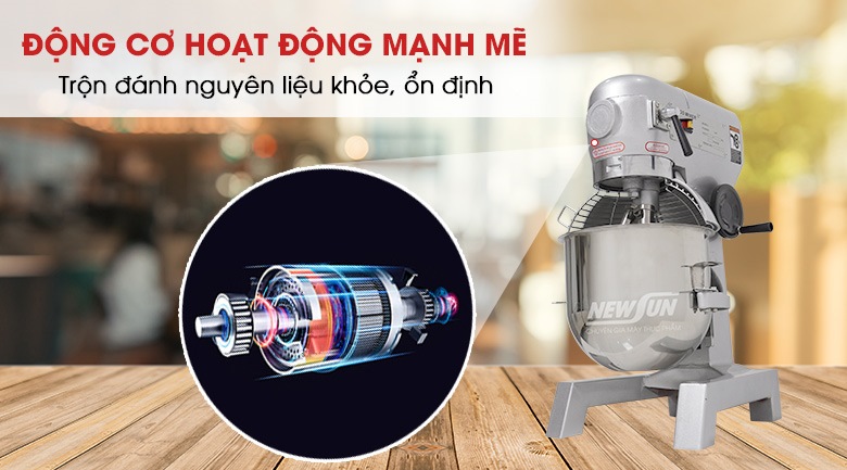 Động cơ mạnh mẽ, trộn bột đánh kem hiệu quả cao