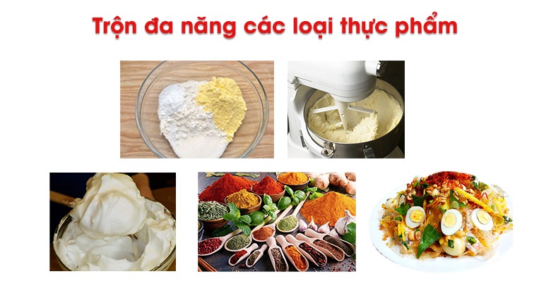 Trộn đa năng nhiều loại thực phẩm, nguyên liệu