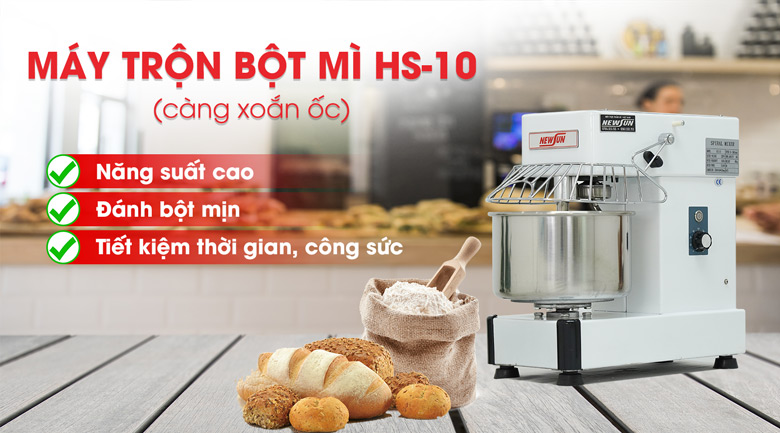 Máy trộn bột mì NEWSUN HS-10 4kg/mẻ