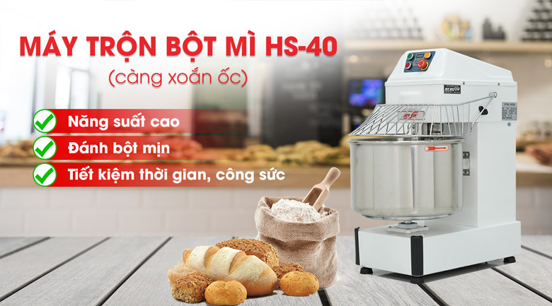 Máy trộn bột mì NEWSUN HS-40 16kg/mẻ