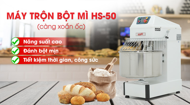 Máy trộn bột mì NEWSUN HS-50 20kg/mẻ