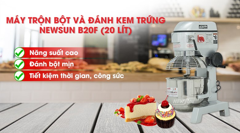 Máy trộn bột và đánh kem trứng B20F (20 lít)