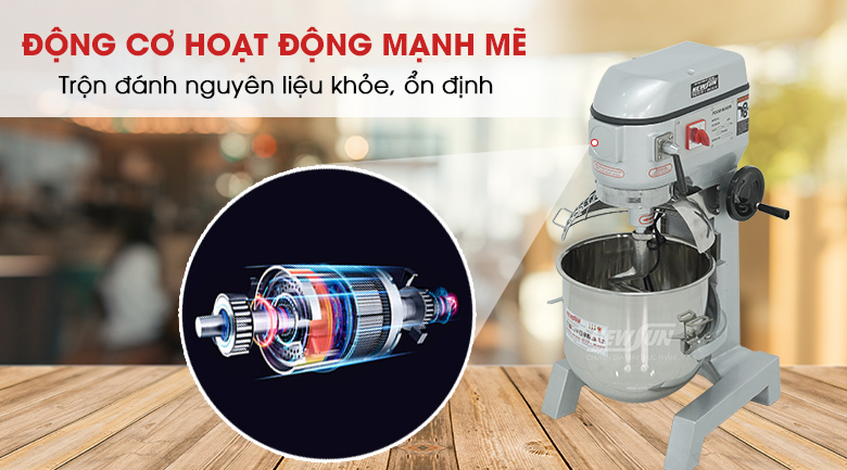 Động cơ mạnh mẽ, trộn bột đánh kem hiệu quả cao