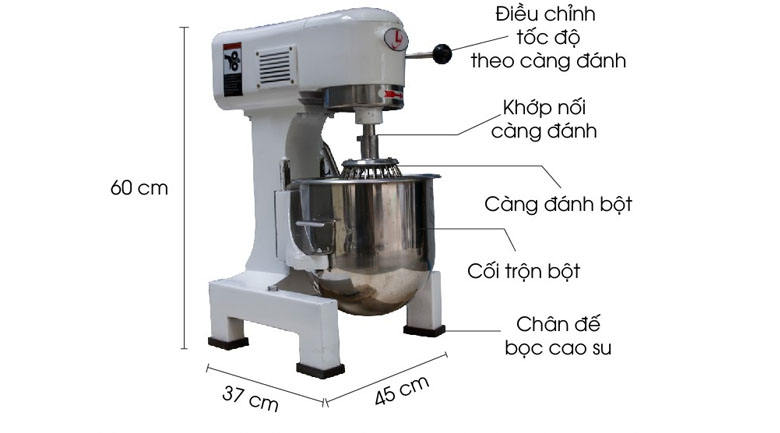 các bộ phận của máy đánh trứng