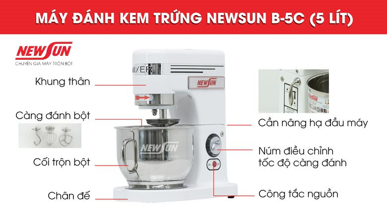 Máy đánh bột đa chức năng