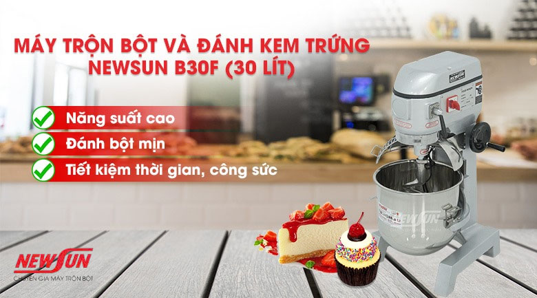 Máy nhào bột và đánh kem trứng B30F (30 lít)