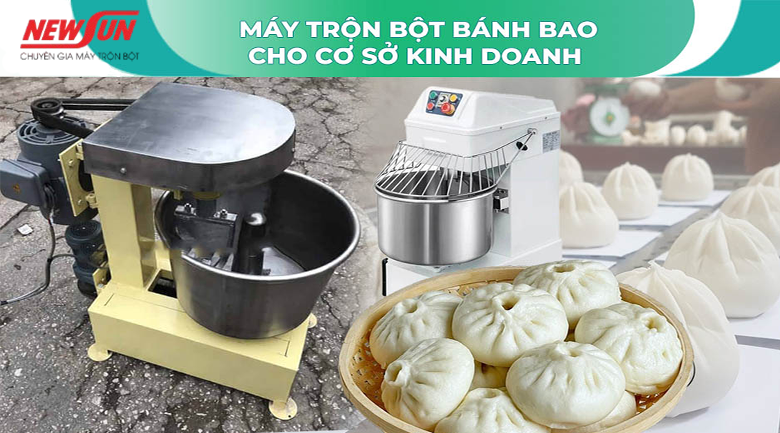 Máy trộn bột bánh bao cho cơ sở kinh doanh