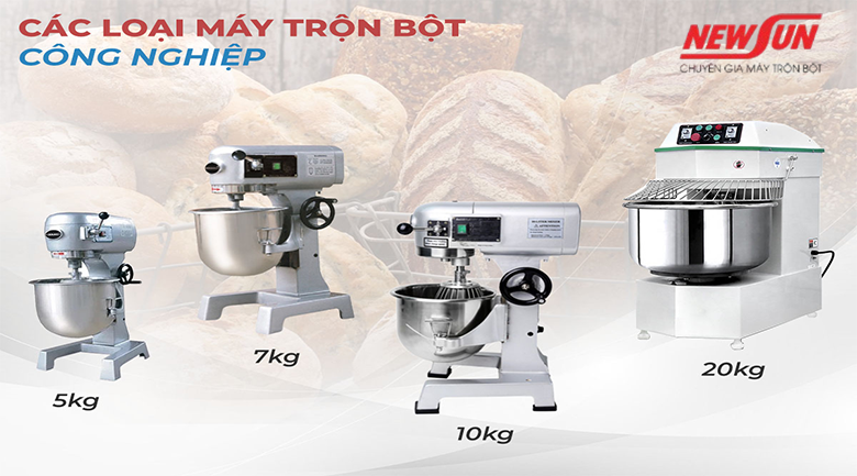 Lựa chọn máy trộn bột mì theo công suất