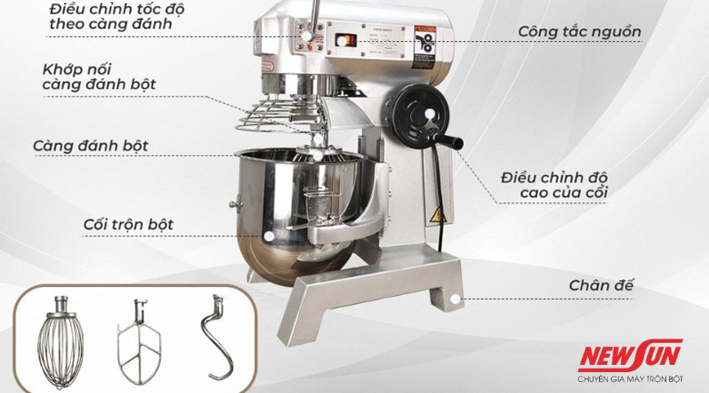 Cấu tạo máy trộn công nghiệp