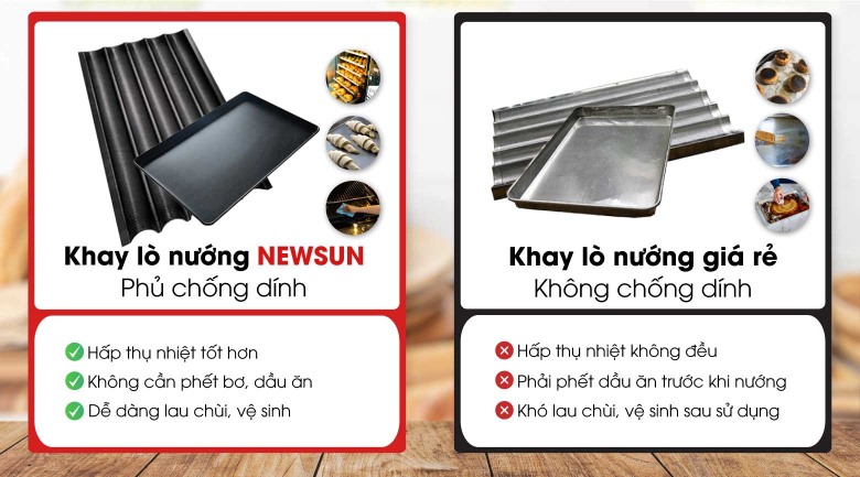 Tùy chọn 2 loại khay phẳng hoặc khay sóng 