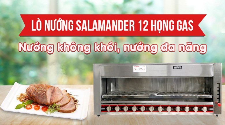 Lò nướng Salamander 12 họng gas