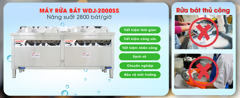 Lợi ích khi sử dụng máy rửa bát bằng sóng siêu âm WDJ-2000SS 