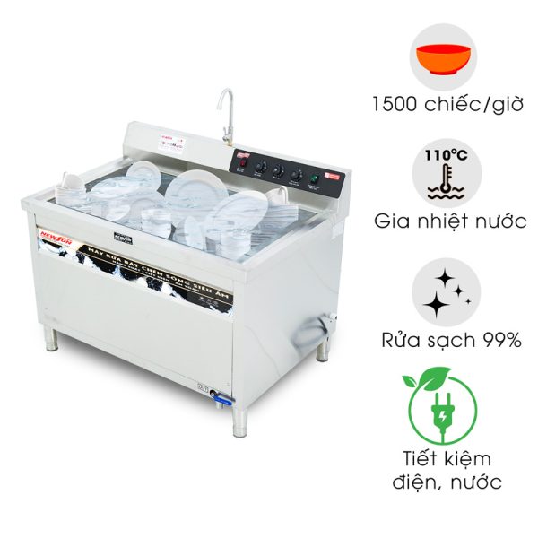 Máy rửa bát chén siêu âm chậu đơn WDJ-1200SS