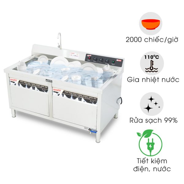 Máy rửa bát chén siêu âm chậu đơn WDJ-1500SS