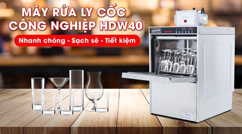 Máy rửa ly cốc công nghiệp HDW40 NEWSUN 