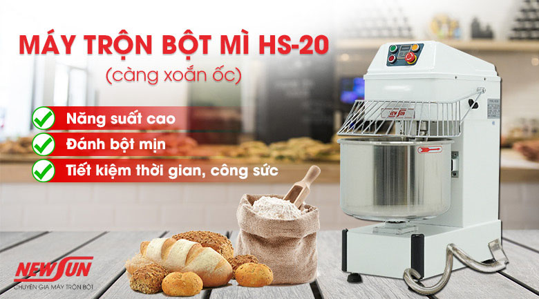 Máy trộn bột công nghiệp càng xoắn