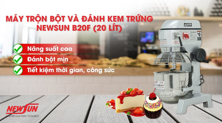 máy trộn bột đánh kem trứng 20 lít B20F (20 lít)