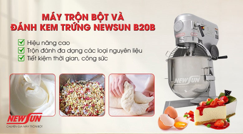 máy trộn bột đánh kem trứng 20 lít B20B (20 lít)