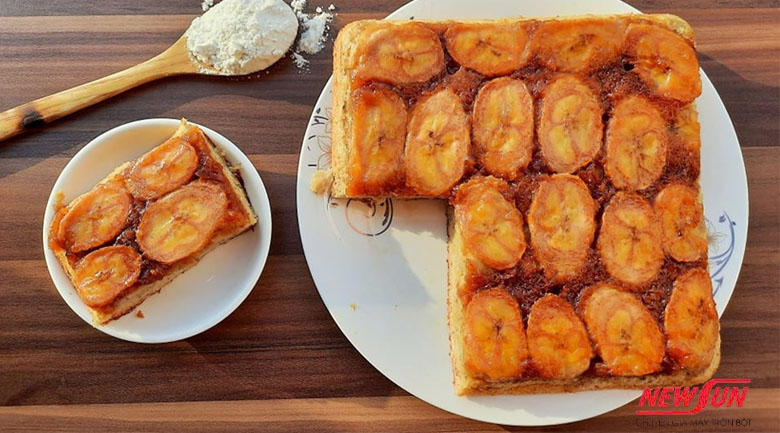 hướng dẫn làm bánh bông lan chuối caramen