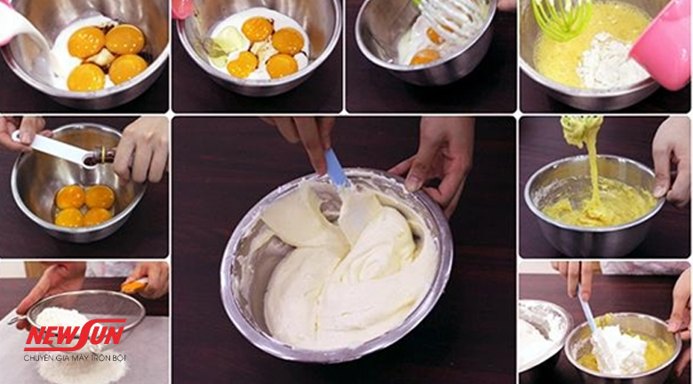 hướng dẫn làm bánh bông lan trứng muối các bước làm
