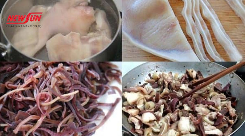 Hướng dẫn làm giò xào chuẩn vị tại nhà với 2 cách đơn giản hướng dẫn làm giò xào, nguyên liệu