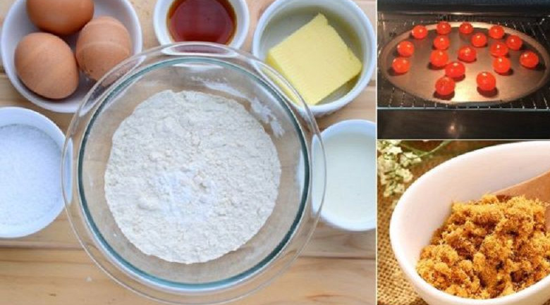 Hướng dẫn làm bánh bông lan trứng muối đơn giản tại nhà Hướng dẫn làm bánh bông lan trứng muối, nguyên liệu
