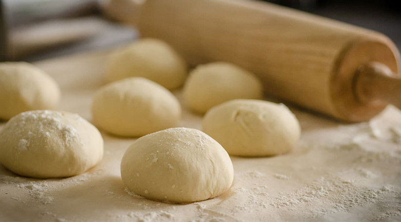 bánh bao nhân xá xíu chia bột