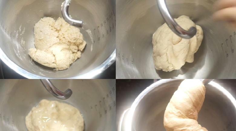 bánh bao phô mai Con Bò Cười, trộn bột